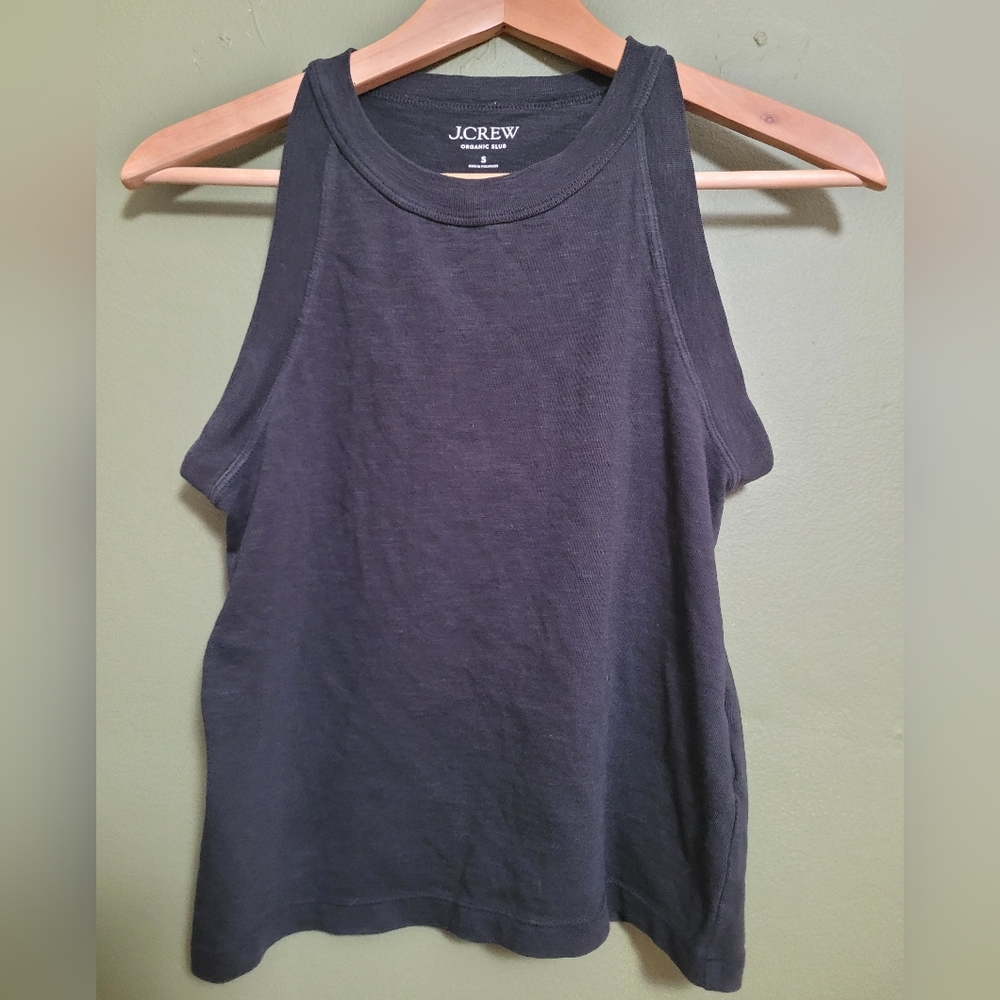 J.Crew Organic Slub Tank Top - Black (Size S)